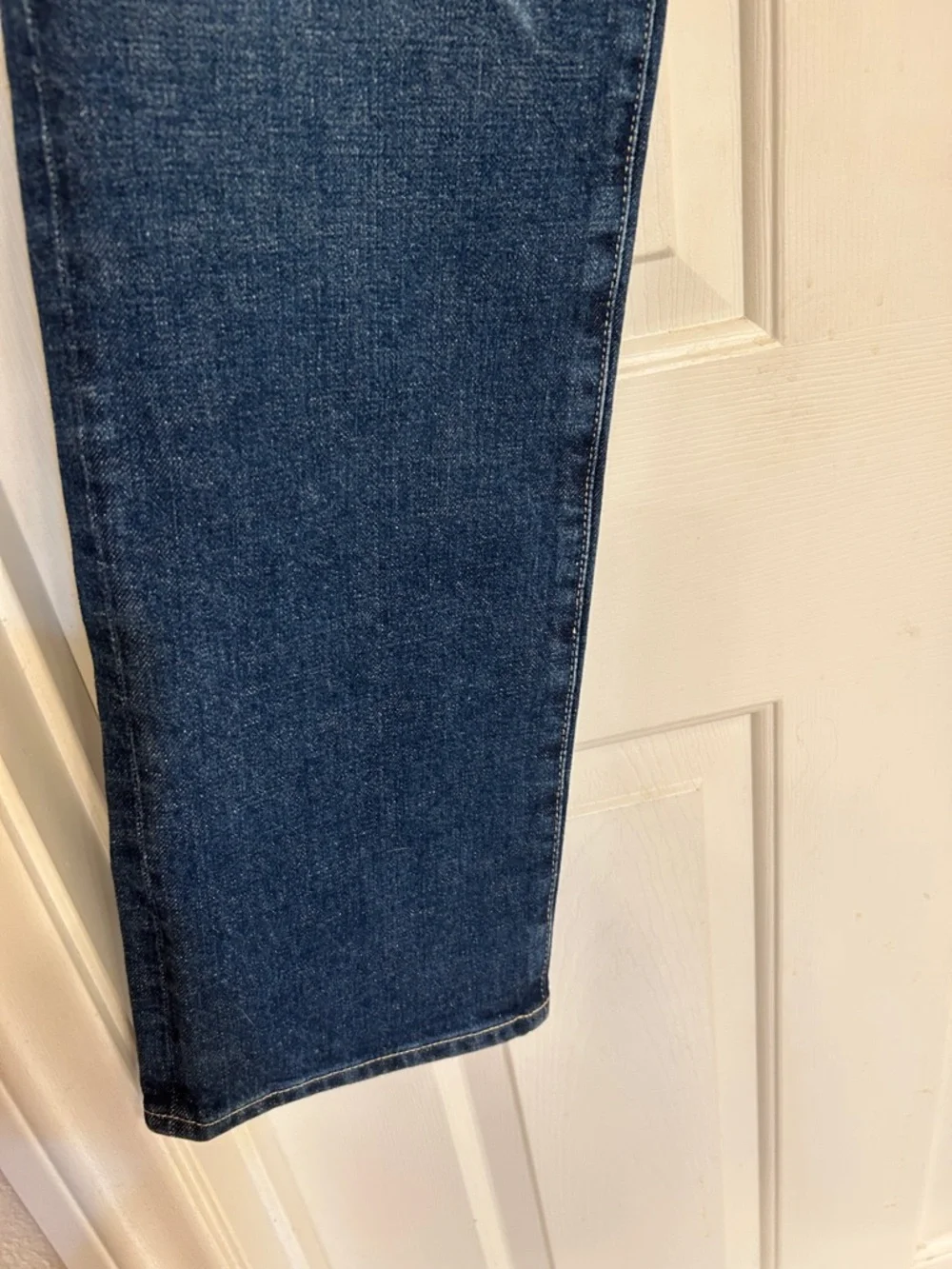 AG Adriano Goldschmied Alexxis Straight Leg High Rise Jeans in Dark Blue Wash 27 - Picture 7 of 12